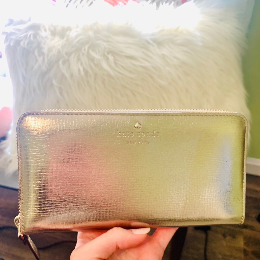 Metallic gold Kate Spade wallet